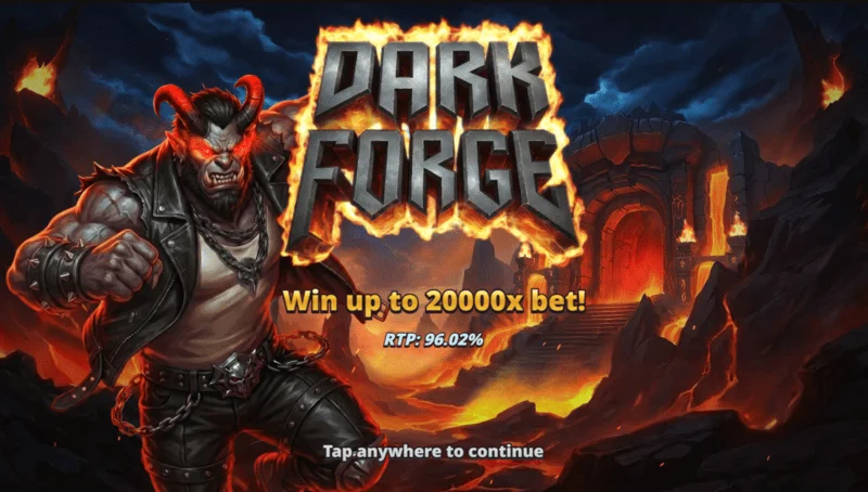 Dark Forge - starting menu with a hellish forge theme